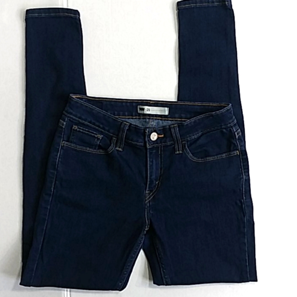 Levi's Classic 502 Dark Wash Skinny Jeans